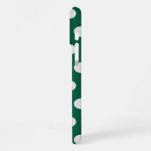 緑と白の水玉模様 iPhoneケース (左側面)