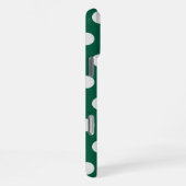 緑と白の水玉模様 iPhoneケース (右側面)