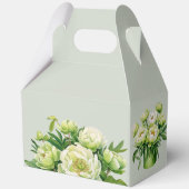 緑と白の牡丹エレガントブライダルシャワー フェイバーボックス (正面)