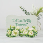 緑と白の牡丹 花嫁の仲間になってくれる? 招待状 (スタンド正面)