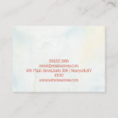 緑と白の素朴花の夏 名刺 (裏面)