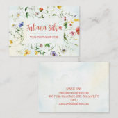 緑と白の素朴花の夏 名刺 (正面/裏面)