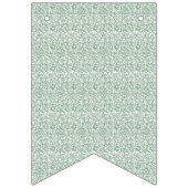 緑と白の背景に小さな葉が散りばめられている バンティングフラッグ (第2の旗)