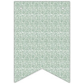 緑と白の背景に小さな葉が散りばめられている バンティングフラッグ (第3の旗)