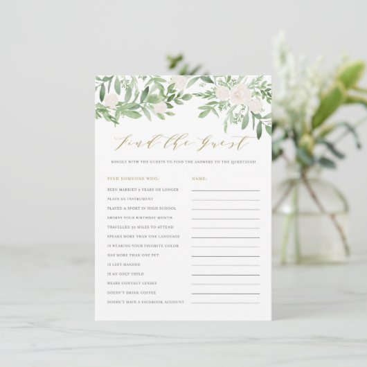 緑と白の花がゲストを見つける エンクロージャーカード (スタンド正面)