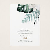 緑と白の花のイヤリングディスプレイカード (裏面)