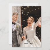 緑と白の花のエレガントな花の結婚式招待状 招待状 (裏面)