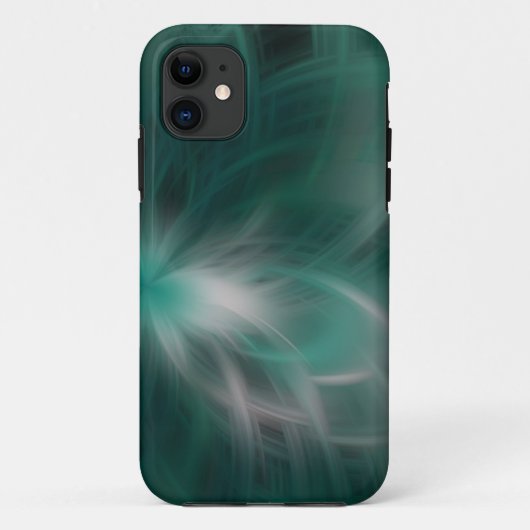 緑と白の花のテクスチャ電話ケース Case-Mate iPhoneケース (裏面)