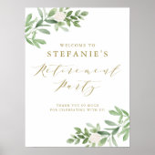 緑と白の花の定年パーティーへようこそ ポスター (正面)