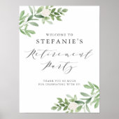 緑と白の花の定年パーティーへようこそ ポスター (正面)