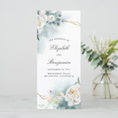 緑と白の花の結婚式 プログラム (スタンド正面)