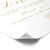 緑と白の花結婚のバケットリスト ポスター (角)