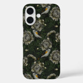 緑と白の菊で赤くなる Case-Mate iPhoneケース (裏面)