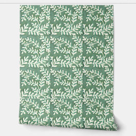 緑と白の葉 壁紙