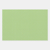 緑と白の象のベビーシャワー ラッピングペーパーシート (正面2)