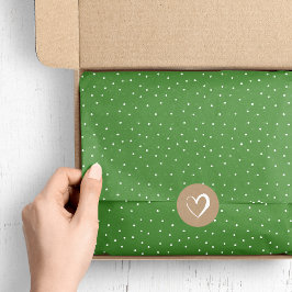 緑と白の雪の点 |編集可能な色 薄葉紙