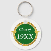 緑と白の高校懇親会ギフトアイディア キーホルダー (裏面)