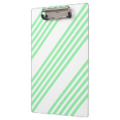 緑と白の5つのストライプパターン クリップボード (左)