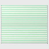 緑と白の5つのストライプパターン ラッピングペーパー (フラット)