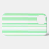 緑と白の5つのストライプパターン Case-Mate iPhoneケース (裏面 (横))