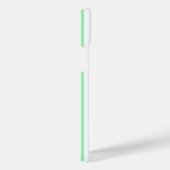 緑と白の5つのストライプパターン iPhoneケース (右側面)