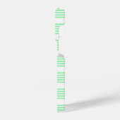 緑と白の5つのストライプパターン iPhoneケース (左側面)