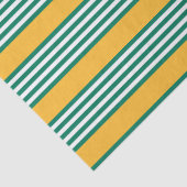 緑と白の5つの黄色ストライプのパターン 薄葉紙 (詳細)