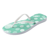 緑と白の《写真》ぼけ味 | DIYカラー ビーチサンダル (アングル)