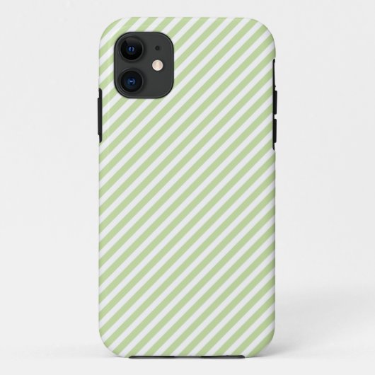 緑と白のiPhone 5ケストライプのース Case-Mate iPhoneケース (裏面)