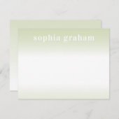 緑と白グラデーション ノートカード (正面/裏面)