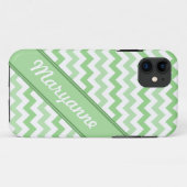 緑と白シェブロン斜め文字iPhone 5ケース Case-Mate iPhoneケース (裏面(横))