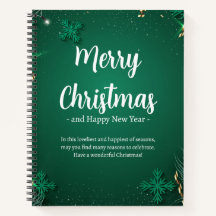 緑と白シンプルのクリスマスの日8.5インチx 11インチ