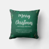 緑と白シンプルのクリスマス最高のの日16インチx 16 クッション (裏面)