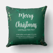 緑と白シンプルのクリスマス最高のの日20インチx20" クッション (裏面)