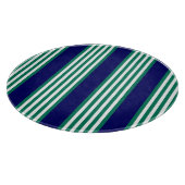 緑と白ストライプの文様 カッティングボード (角)