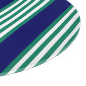 緑と白ストライプの文様 カッティングボード (角)