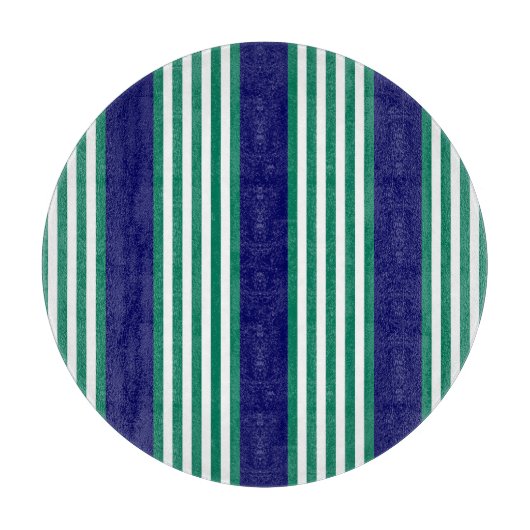 緑と白ストライプの文様 カッティングボード (正面)