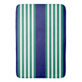 緑と白ストライプの文様 バスマット (正面縦)