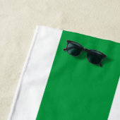 緑と白ストライプの ビーチタオル (インサイチュ)