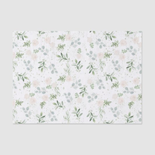 緑と白ティッシュペーパー 薄葉紙 (正面)