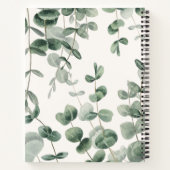 緑と白ボヘミアン結婚の螺旋 ノートブック (裏面)