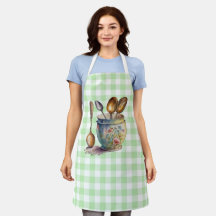 「緑と白市松模様に杯のスプーン