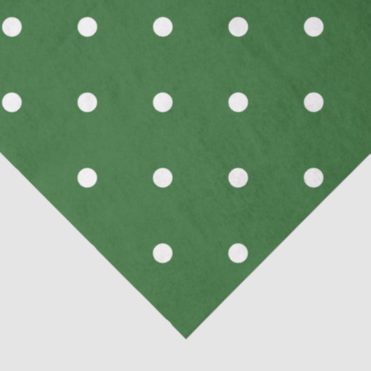 緑と白水玉模様ティッシュペーパー 薄葉紙 (詳細)