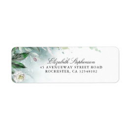 緑と白結婚花 ラベル