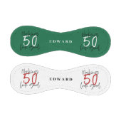 緑と白50th誕生日シックモダン 野球ボール (パネル)