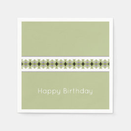 緑と白 スタンダードカクテルナプキン