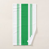 緑と白 バスタオルセット (ハンドタオル)