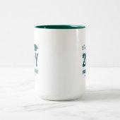 緑と白 |卒業式モダンギフトカスタムマグカップ ツートーンマグカップ (中央)