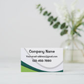 緑と白 名刺 (スタンド正面)