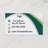 緑と白 名刺 (裏面)